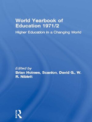 cover image of World Yearbook of Education 1971/2